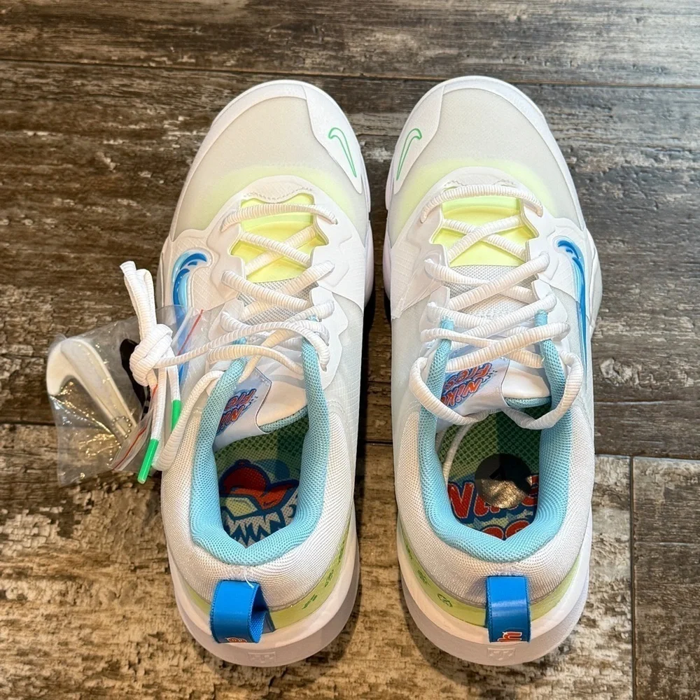 Nike Force Trout 9 Pro Cleats White Volt Aquarius Blue Men Size 7 FQ7941-100 NEW